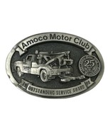 VINTAGE BELT BUCKLE AMOCO MOTOR CLUB 1990 1ST IN OUTSTANDING SERVICE 25T... - $32.07 CAD