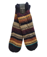 STANCE TOASTED SLIPPER CREW SOCKS WITH GRIPPERS BURGUNDY MULTI MENS LARG... - £14.14 GBP