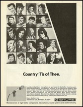Shure Microphones 1974 Country Artist ad Loretta Lynn Dolly Parton Donna... - $86.76 MXN