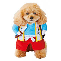Funny Cat Dog Costume Uniform Suit Cat Clothes Costume Puppy Clothes Dressing Up - £14.22 GBP