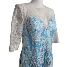 Lace Elegant Dress Floral Sheer Midi Party Club Femme Formal Wedding Large - $36.12