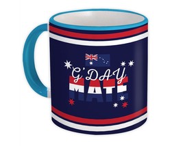 G&#39;Day Mate : Gift Mug Australian Flag Accent Australia Country Expat Souvenir - £12.70 GBP