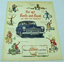 1947 Print Ad Ford Cars Out Front All Over the Country - £9.29 GBP