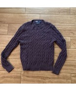 Vintage Polo Ralph Lauren Hand Knit Cable Cotton &amp; Cashmere Sweater Size... - £94.80 GBP