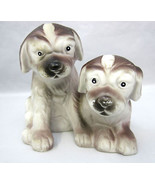 Mix Breed Dogs Vintage Figurines FEI Collector&#39;s Group Brown White - £15.68 GBP