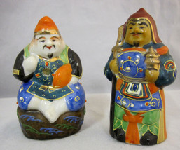 Japanese Artisan 2 Wise Men Figurines Fine Porcelain Hand-Painted  3.5&quot; Detailed - £19.73 GBP