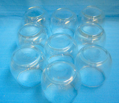 Tumblers Tiny Crystal Clear Glass Wine Liquor Lot of 9  2.5&quot; Tall 4oz Tealight - £20.84 GBP