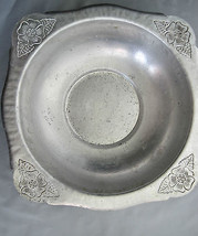 Vintage Serving Bowl Hammered Aluminum Continental Silver Co. Wild Rose-... - £20.87 GBP