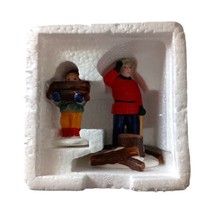 Dept 56 Snow Village Woodsman and Boy Figures Porcelain Ceramic Discontinued  - £18.27 GBP