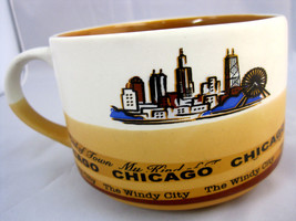Chicago The Windy City Coffee Tea Soup Cup Mug Container Glazed - £20.43 GBP