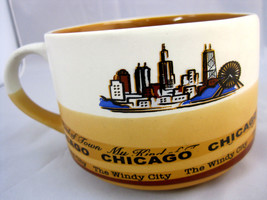 Chicago The Windy City Coffee Tea Soup Cup Mug Container Glazed - £19.43 GBP