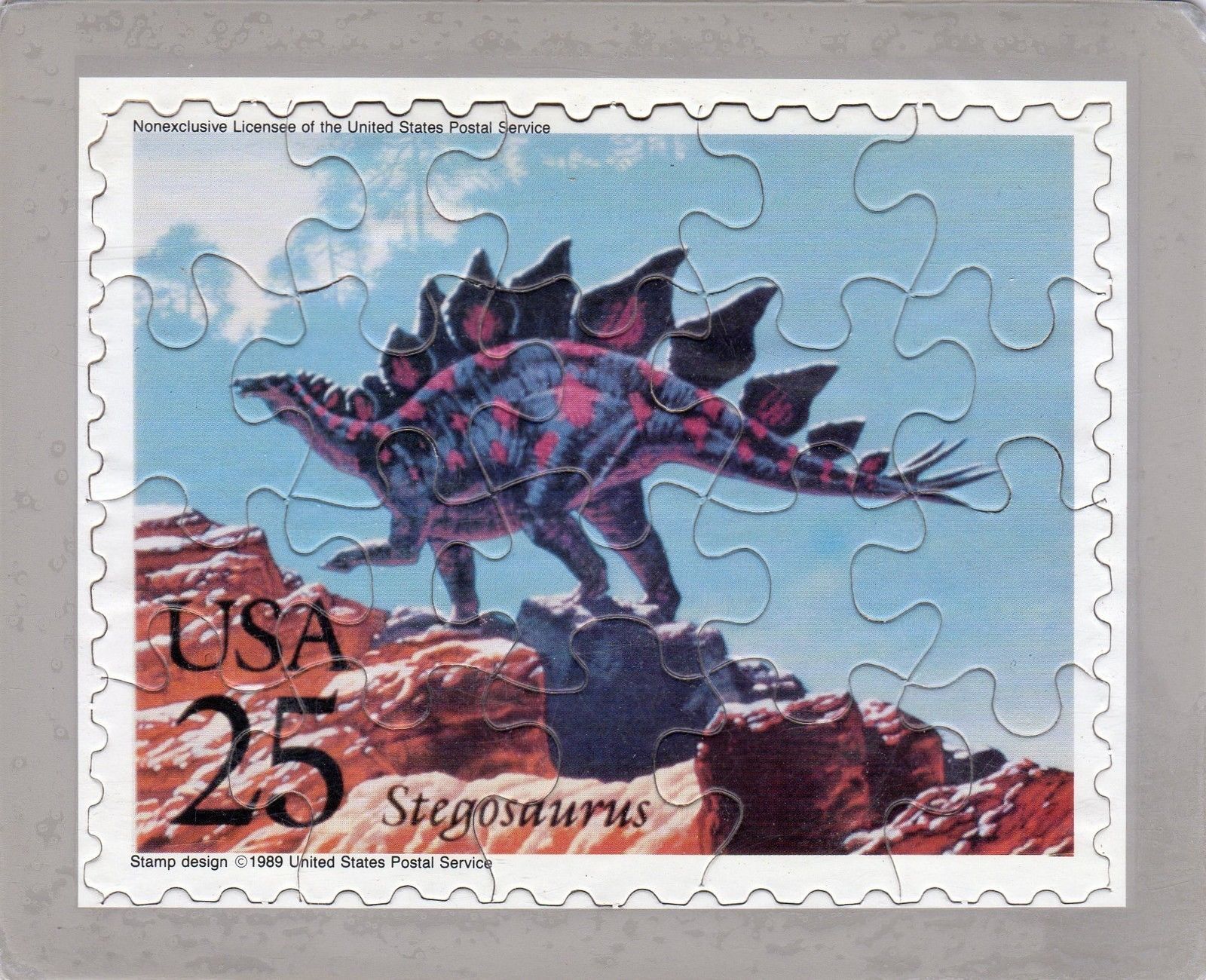 Primary image for USPS POSTCARD - Dinosaurs Commemorative Puzzle series - STEGOSAURUS