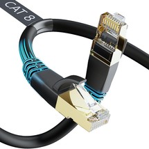 Cat8 Ethernet Cable Outdoor Indoor 1.5FT Heavy Duty High Speed 26AWG Cat8 LAN Ne - £15.72 GBP