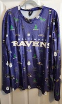 NFL Baltimore Ravens Shirt Sz XL Purple Holiday Football Long Sleeve Mens NWT  - £15.68 GBP