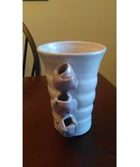 Paragon Vase Pink Tulips or Roses Protrude Nova Scotia Art Pottery - $14.78 CAD