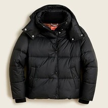 J.Crew Sz XXL Flurry Short Puffer Jacket Black Hooded Primaloft Coat 2XL $248 - £93.44 GBP