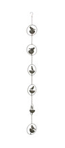 65 Inch Bird Bowl Metal Rain Chain Decorative Patio Accent Garden Decor Art - £25.84 GBP+
