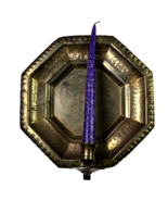 Antique Fancy Hammered Brass Octagon Shaped Wall Sconce Made in India Dé... - $1,097.85 MXN