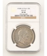 1928-R VI Italy 20 Lire Silver Coin XF-40 NGC Vittorio Emanuele Rome Lir... - €490,19 EUR 1928-R VI Italy 20 Lire Silver Coin XF-40 NGC Vittorio Emanuele Rome Lir... - €490,19 EUR