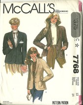 McCall&#39;s Sewing Pattern 7768 Misses Womens Jacket Blazer Size 12 New Uncut - £5.60 GBP
