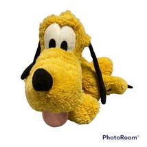 Disney Store Exclusive Pluto Plush Dog Laying Down Soft Green Collar Retired 15&quot; - £18.65 GBP