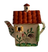 Pfaltzgraff Napoli Rooster chicken house hand painted teapot - $38.47