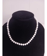 Vintage NAPIER Faux Pearl Snap Choker Necklace 33&quot; - $364.37 MXN