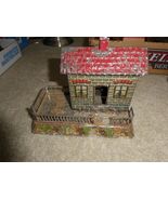 Vintage Prewar European O Scale Tin Litho Gateman House Accessory Parts TLC #4 - $64.35