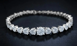 ADIRFINE 18K Gold Plated Graduated Cubic Zirconia Tennis Bracelet - £37.60 GBP