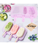Silicone Frozen Ice Cream Molds Juice Popsicle Maker Lolly Pop Mould 3-C... - £14.21 GBP