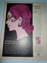 Vintage Taurus Girls Love Scotch Hair Tape Print Magazine Advertisement ... - £6.28 GBP