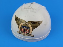 Vintage Chevrolet Soap Box Derby Racing Turret Top Helmet by Fisher White Chevy - £50.63 GBP