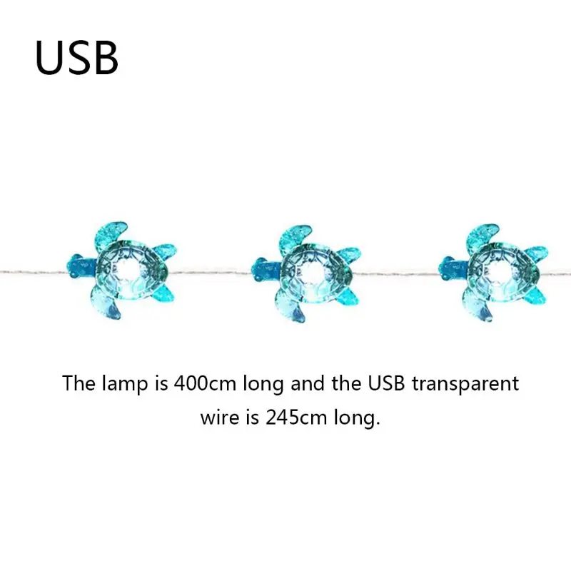  turtle decorative string light ft 40 led usb plug in silver copper wire wholesale drop thumb200