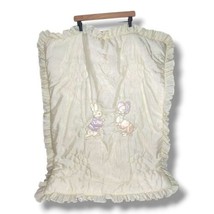 Beatrix Potter by Quiltex Peter Rabbit Crib Baby Blanket Quilt Ruffle Trim 34x43 - £23.86 GBP