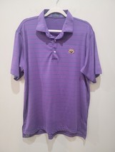 Turtleson Tour Performance Mens Golf Polo Shirt Large PURPLE Striped Adu... - $18.00