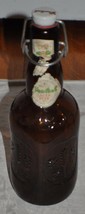 Brown Grolsch Beer Bottle Ceramic Flip Swing Top Vintage Amber Collectible Glass - £20.87 GBP