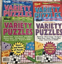 Lot of 4 Dell Official Variety Puzzles Puzzle Books 2021 [Single Issue Magazine] - £18.13 GBP