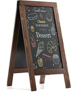 Sandwich Board 40&quot;x20&quot; Solid Pine Wood Rustic Brown,Chalk Board Sign Board - $75.22 CAD