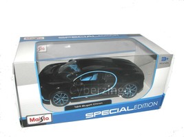 Bugatti Chiron 42 Maisto 1/24 Scale Diecast Black Model Car New With Window Box - £13.58 GBP