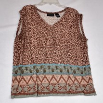 Good Clothes Collection Women&#39;s Leopard Print Blouse Size Large - £7.22 GBP