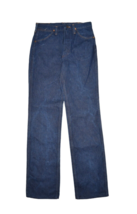 Vintage Wrangler Jeans Mens 30x33 Dark Wash Denim Made in USA Slim Fit S... - $31.78