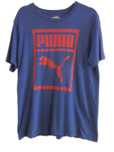 Vintage PUMA Men&#39;s Large T- Shirt Classic Script Graphic Logo Short Sleeve - £8.70 GBP