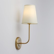 Set Of 2 Light-Yellow Fabric Wall Sconce Pure White Bathroom Vanity Lighting For - £196.91 GBP