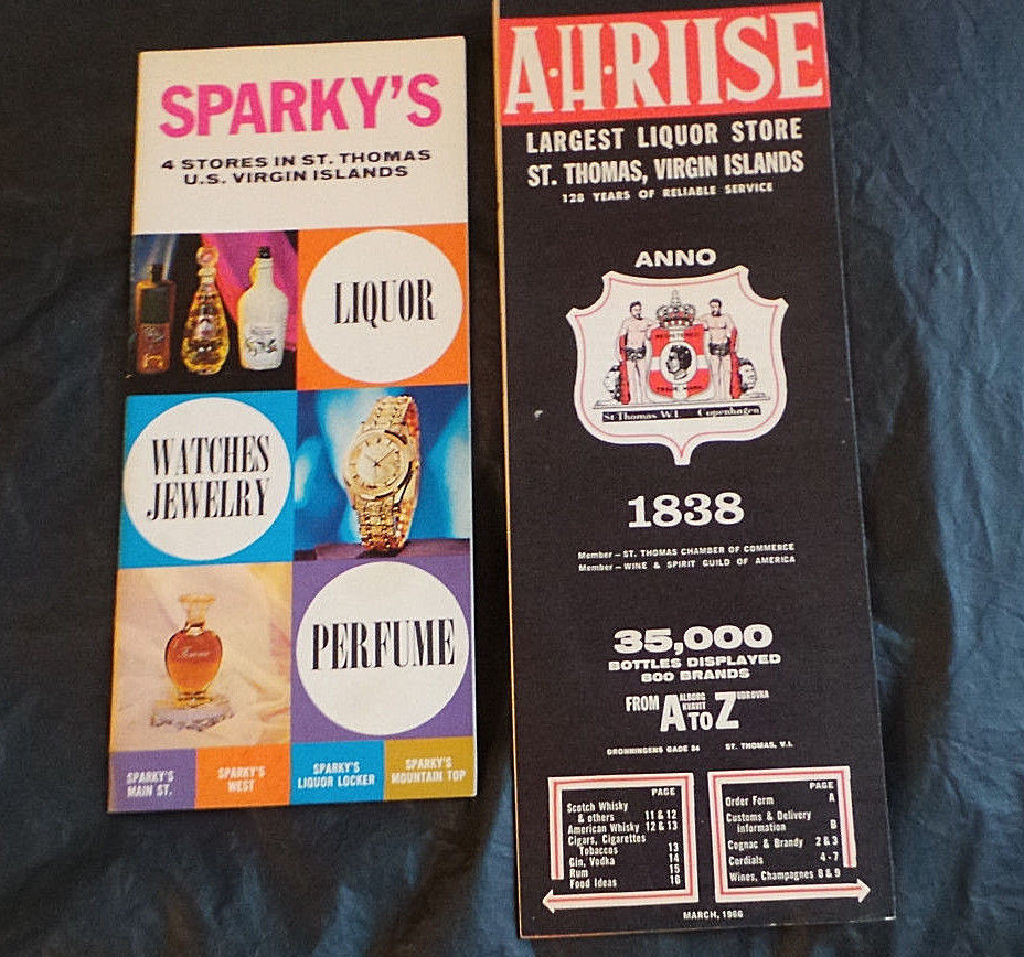AH Riise & Sparky's Liquor Store Brochures & Prices St. Thomas, USVI