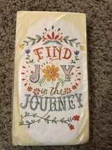 Disposable Guest Towels - Package of 16 Find Joy in the Journey Paper NEW 3 Ply - £4.70 GBP
