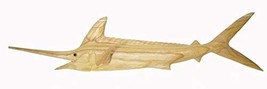 Hand Carved Wood Sailfish Marlin Fish Mount Trophy Ocean Sport Fishing s... - £77.48 GBP