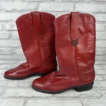 Tony Lama Womens Red Cowgirl Boots Size 4 B 15501 9550 - £28.35 GBP