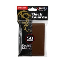 2 pks of 50 (100) BCW Brown Double Matte Deck Guard Standard Sized Card ... - $9.01