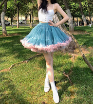 A-line Champagne Pink Mini Tulle Skirt Custom Plus Size Ballet Tulle Skirt image 7