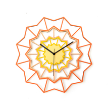 Terracotta, orange and yellow wall clock - Chevron Naples  - £110.70 GBP